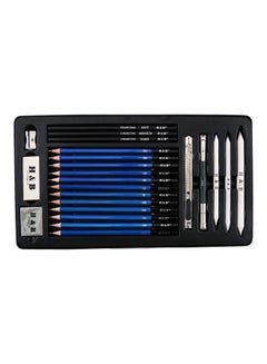 H&B 24-Piece Art Supplies Sketch Tool Set Blue/White/Beige  - Image 1
