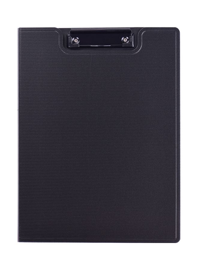 2-In-1 A4 Plastic Clipboard With Document Organizer Black - Image 1