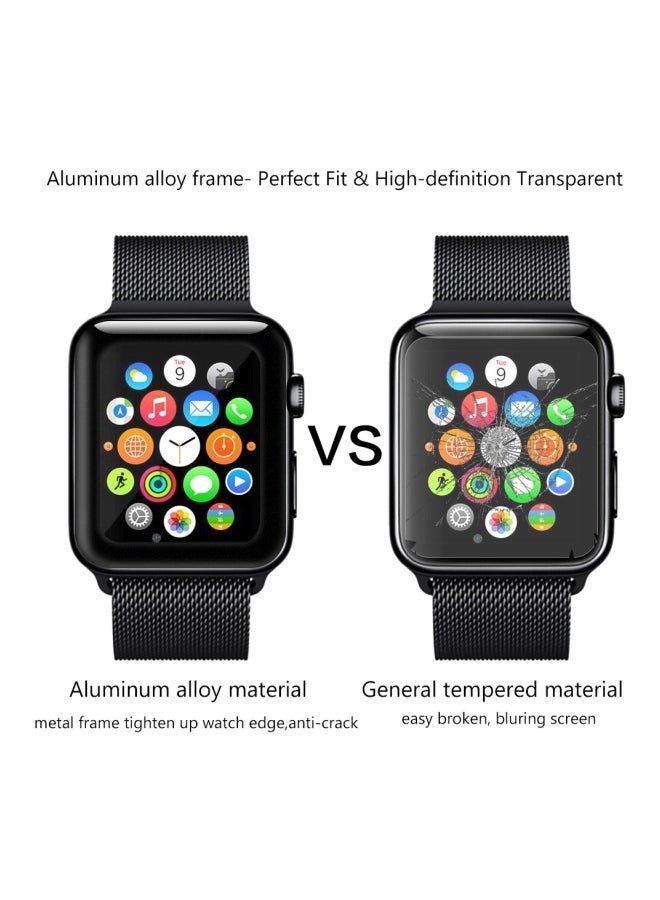 Link Dream Tempered Glass Screen Protector For Apple iWatch Series 2 42mm 4.0x3.4x0.2cm Black - Image 3