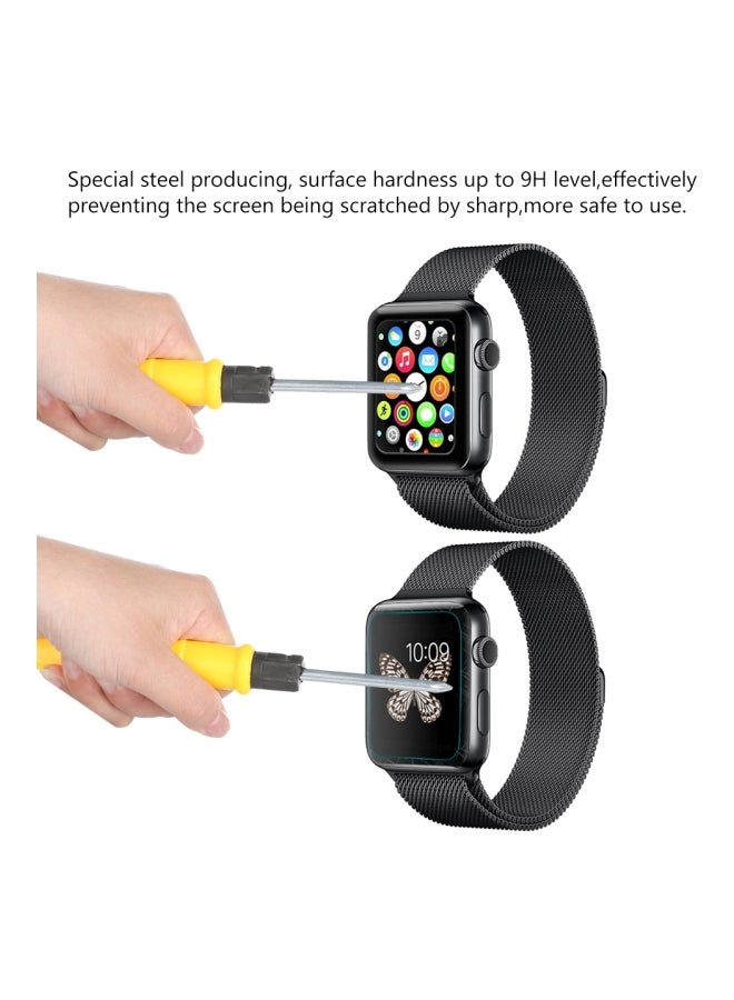 Link Dream Tempered Glass Screen Protector For Apple iWatch Series 2 42mm 4.0x3.4x0.2cm Black - Image 4