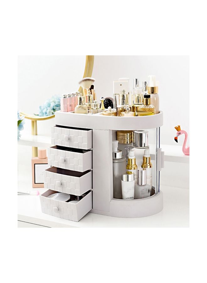 رف تخزين متعدد الوظائف من الأكريليك مكون من 4 طبقات أبيض 30.5x18.5x29.5سم - Image 4