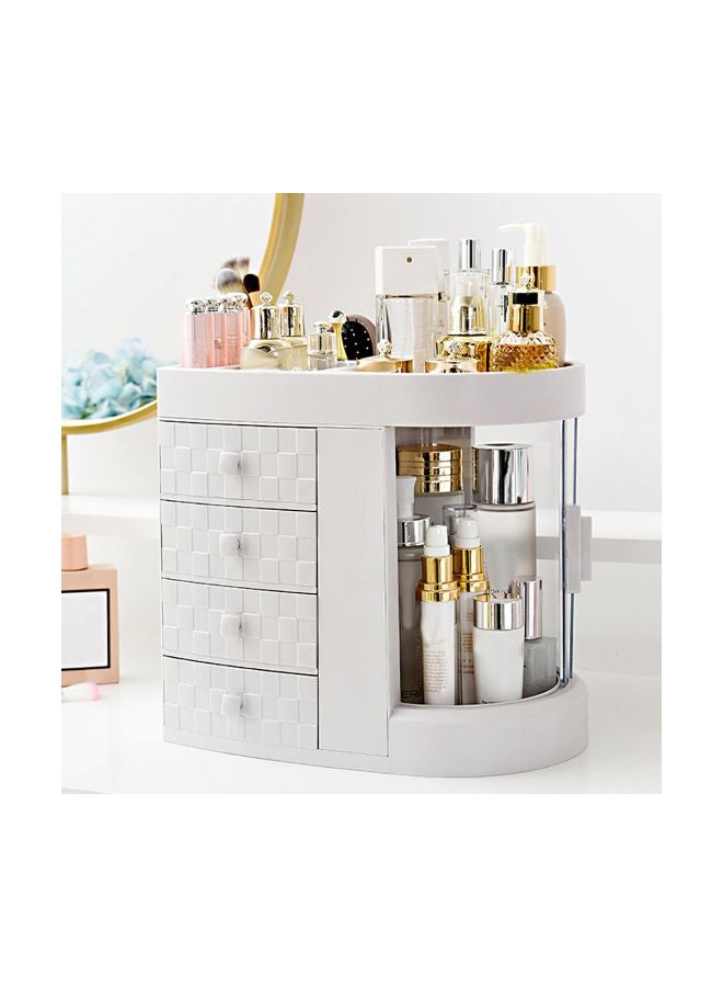 رف تخزين متعدد الوظائف من الأكريليك مكون من 4 طبقات أبيض 30.5x18.5x29.5سم - Image 5