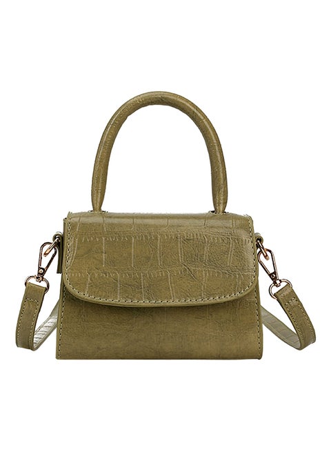 Mini Pattern Style Crossbody Bag Green