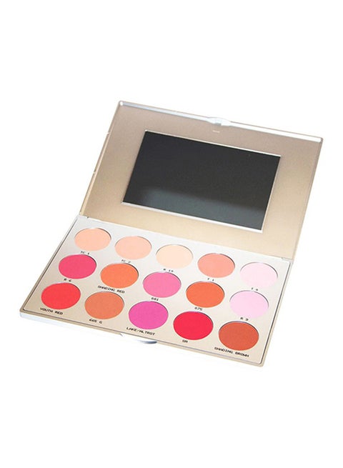 15-Color Make Up Blusher Palette Multicolour