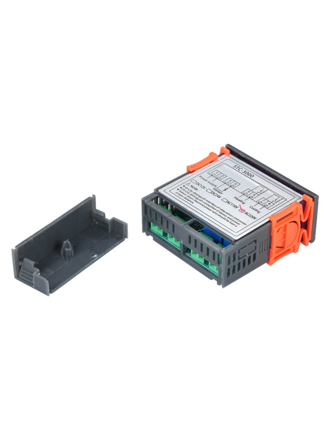 Generic - STC-3000 Digital Microcomputer Temperature Controller With NTC Probe Cool Heat Sensor Grey/Black/Orange - Image 1