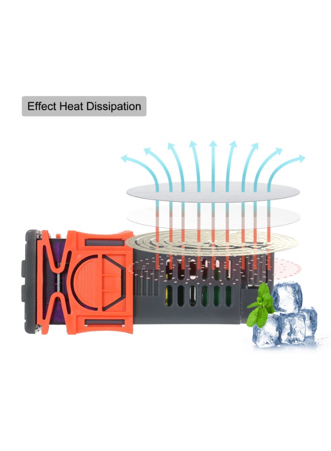 جهاز حراري رقمي للتحكم في درجة حرارة الكمبيوتر الدقيق طراز STC-3000 مع جهاز استشعار الحرارة البارد NTC رمادي/ أسود/ برتقالي - Image 3