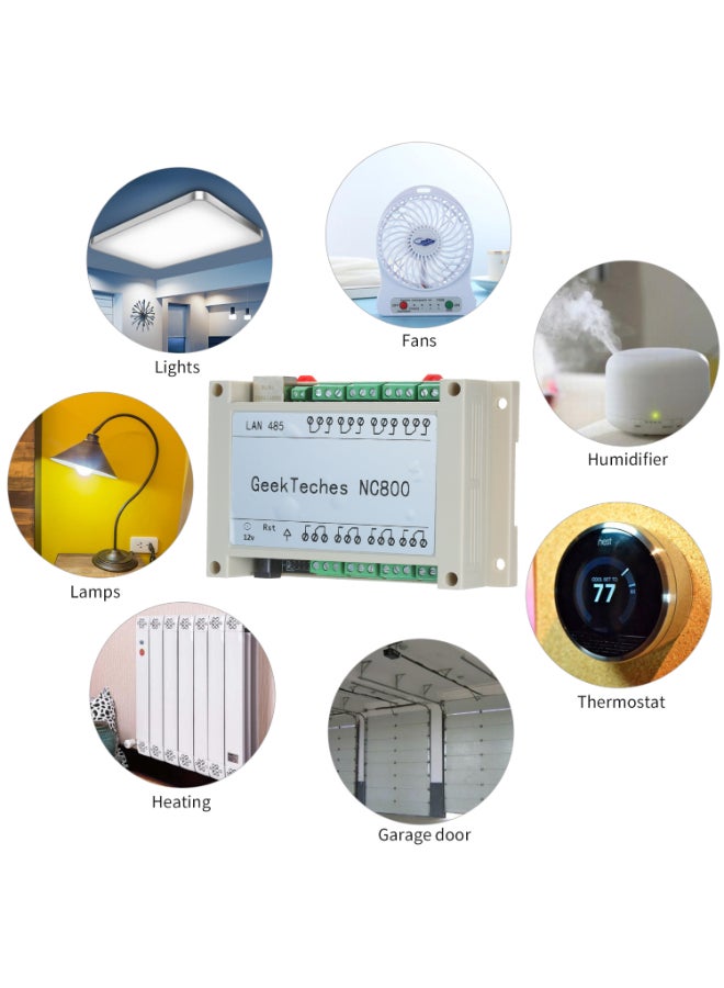 Generic - TCP/IP Remote Controller Module With 8 Channel Relay White - Image 1