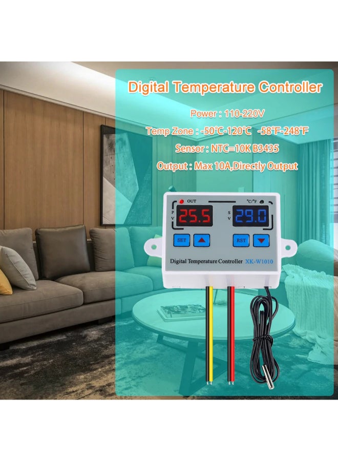 Generic Digital Thermostat C/F Temperature Controller For incubator White  - Image 3
