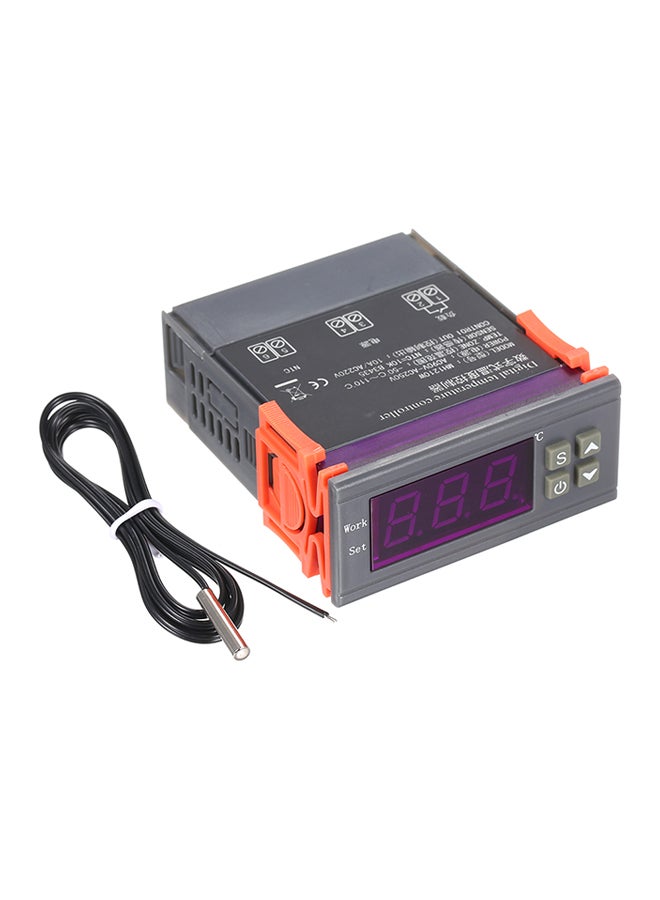 Generic - MH-1210W Intelligent Micro Computer Digital Temperature Controller With Sensor Grey/Orange - Image 1