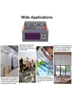 Generic MH-1210W Intelligent Micro Computer Digital Temperature Controller With Sensor Grey/Orange  - Image 2