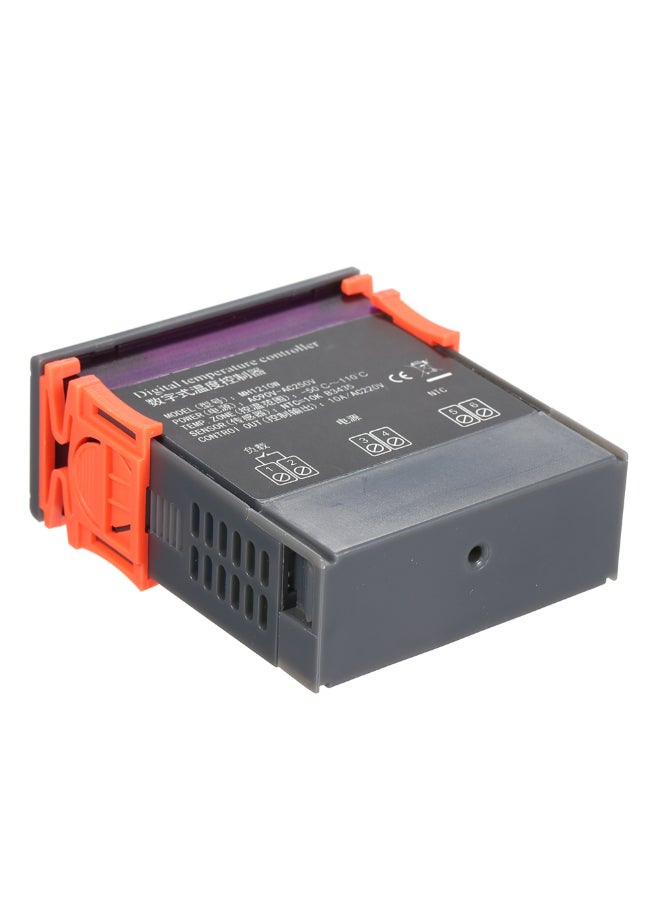 Generic - MH-1210W Intelligent Micro Computer Digital Temperature Controller With Sensor Grey/Orange - Image 1