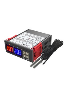 Generic Dual Digital Display Thermostat Temperature Controller With Double NTC Probe Grey/Orange  - Image 1