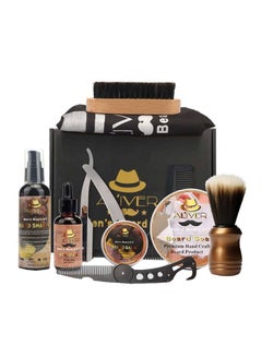 ALIVER 10-In-1 Beard Grooming And Trimming Beard Care Kit Multicolour 20 x 15.5 x 6cm  - Image 1