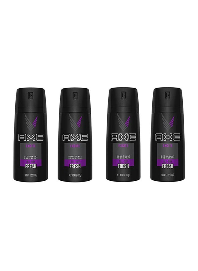 Axe 4-Piece Excite Body Deodorant Spray