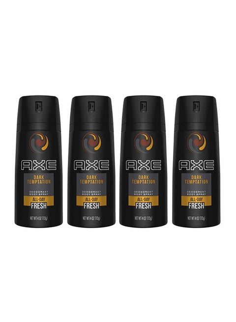 4-Piece Dark Tempation Body Deodorant Spray