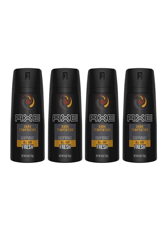 4-Piece Dark Tempation Body Deodorant Spray