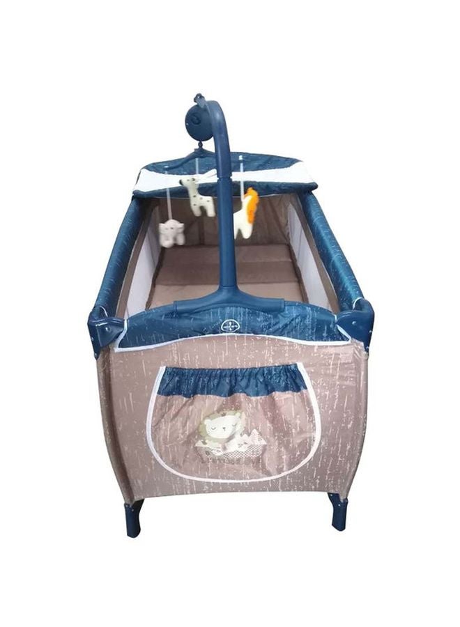 Baby love Double Layer Playpen And Bed With Hanging Mobiles Toys For Children  - Image 4