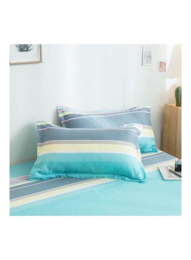 3-Piece Duvet Cover Set Combination Blue/Pink/Yellow - Image 5