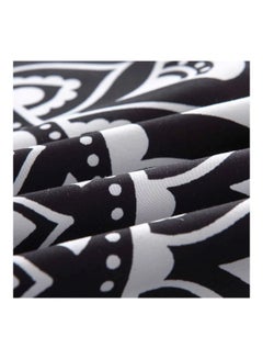 Generic 3-Piece Printed Bed Sheet Set Polyester Black/White King  - Image 4