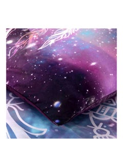 Generic 3-Piece Printed Bed Sheet Set Polyester Purple/White/Blue King  - Image 4