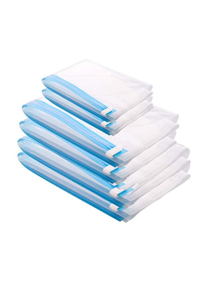 Pack Of 6 Vacuum Storage Bag Blue/Clear 26x3x18cm  - Image 1