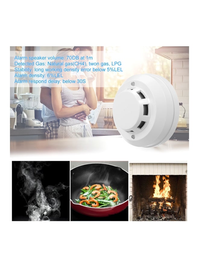 Generic - Wired Gas Leak Detector White 11x6x11centimeter - Image 1