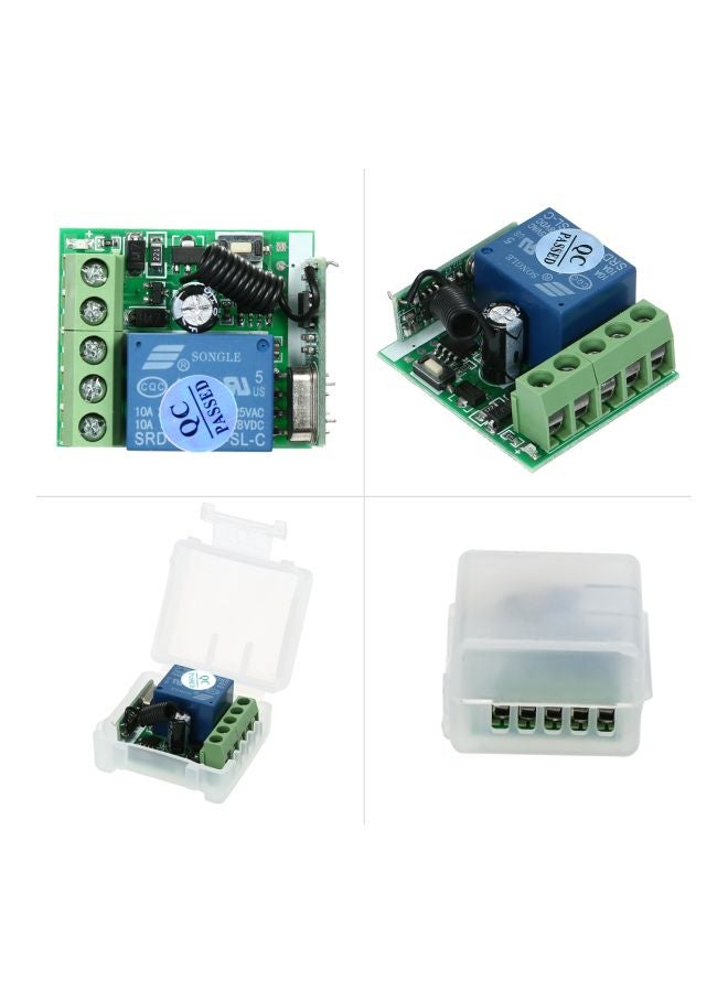 Generic - 4-Piece Wireless Remote Control Switch Set Black/Silver - Image 1