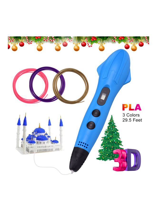 Generic 3D Printing Pen With 3 Colour Filament Refills Blue/Black  - Image 4