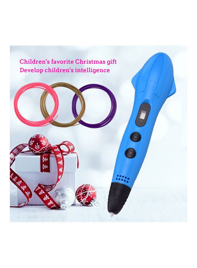 Generic 3D Printing Pen With 3 Colour Filament Refills Blue/Black  - Image 5