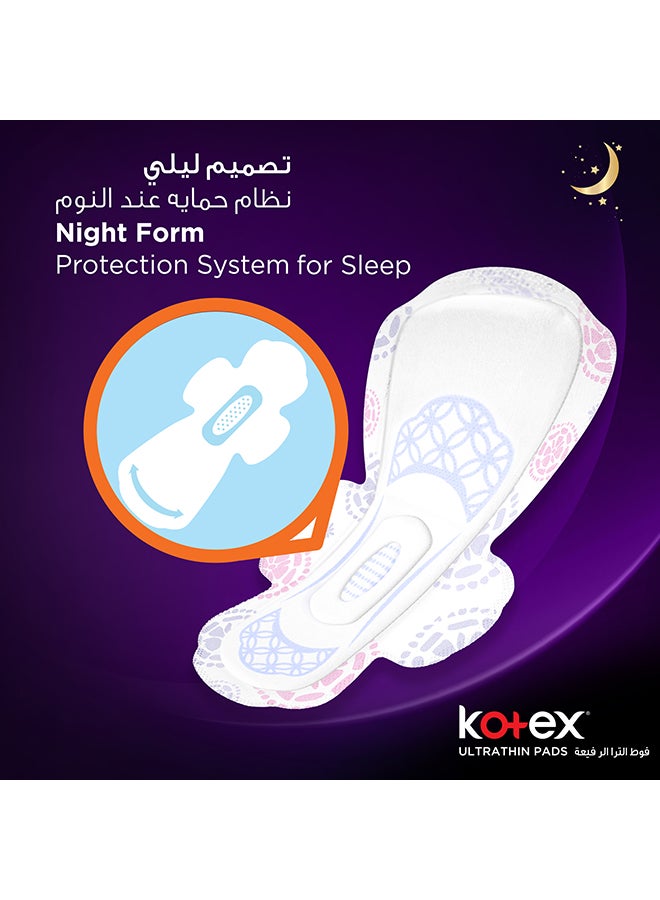 Kotex - Ultra Thin Night With Wings 14 Sanitary Pads Pack Of 2 - Image 1