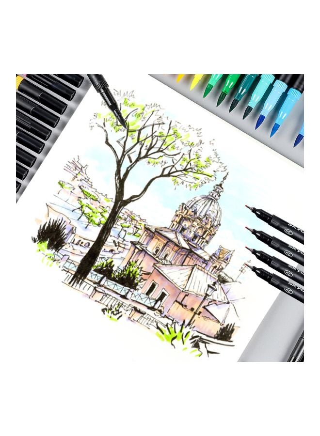 SKYGLORY - 12-Piece Calligraphy Pioneer Fineliner Pen Set Multicolour - Image 1