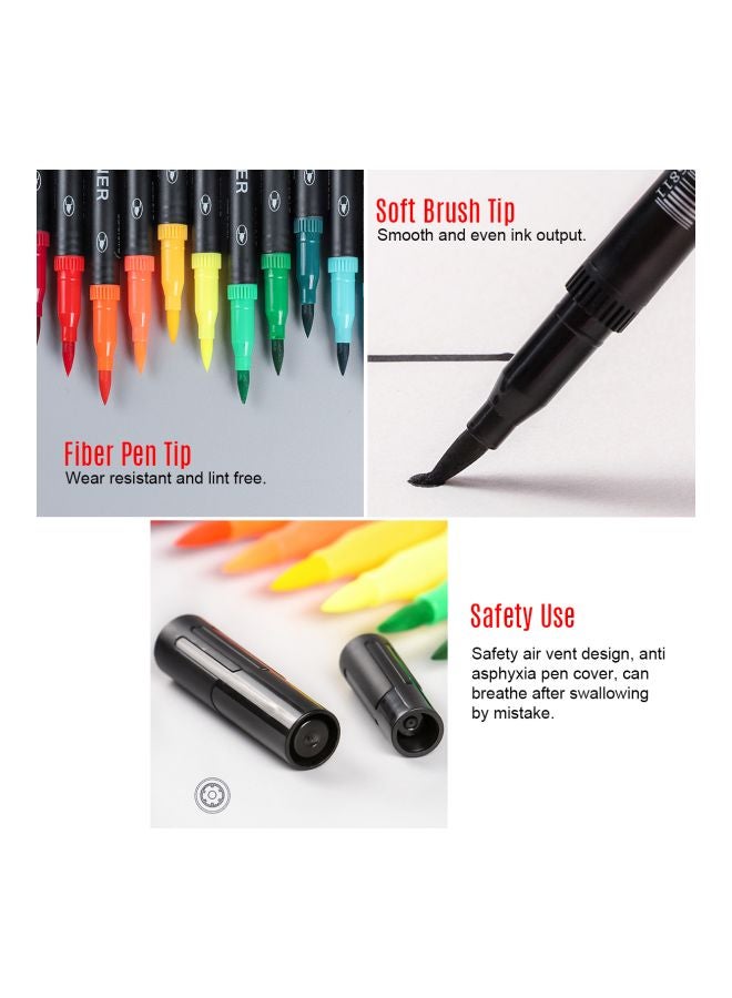 SKYGLORY - 12-Piece Calligraphy Pioneer Fineliner Pen Set Multicolour - Image 1