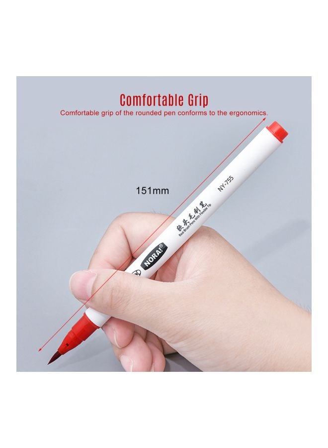 نورا طقم فرش ألوان مائية مكون من 24 قطعة أحمر/أخضر/وردي - Image 2