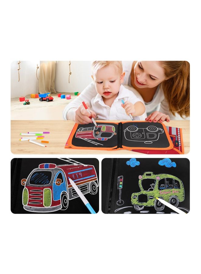 TUMAMA Portable Soft Chalk Board Drawing Book With Chalk Green/Beige/Blue - Image 3