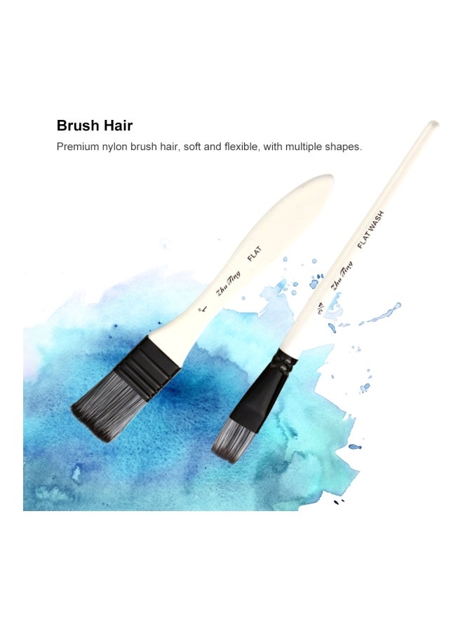 Generic - 10-Piece Paint Brushes Set White/Black - Image 1
