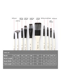 10-Piece Paint Brushes Set White/Black - v1589954471/N37968916A_7