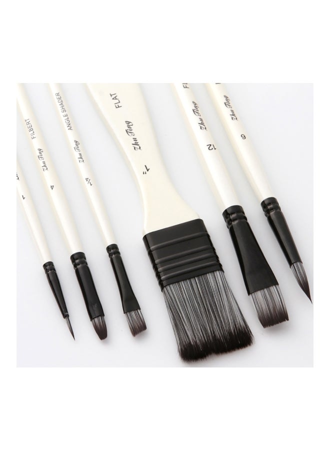 Generic - 10-Piece Paint Brushes Set White/Black - Image 1