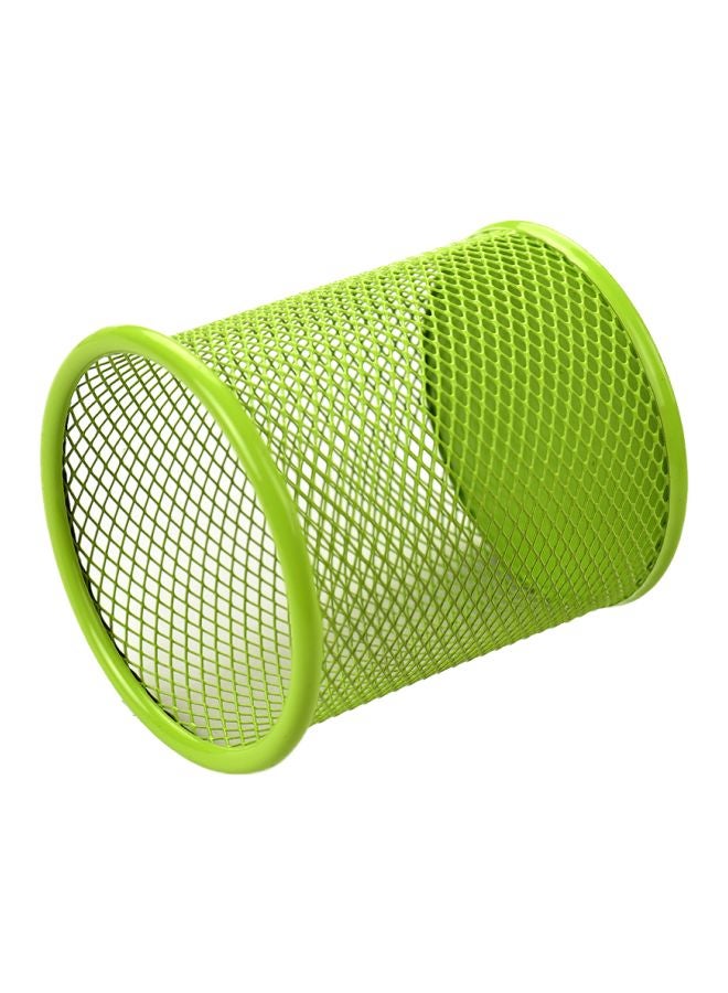 Metal Round Shape Pen And Pencil Holder Green - Image 2