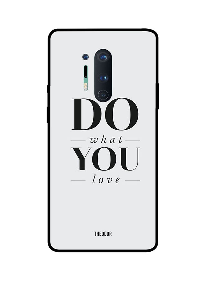 Protective Case Cover For Oneplus 8 Pro White/Black