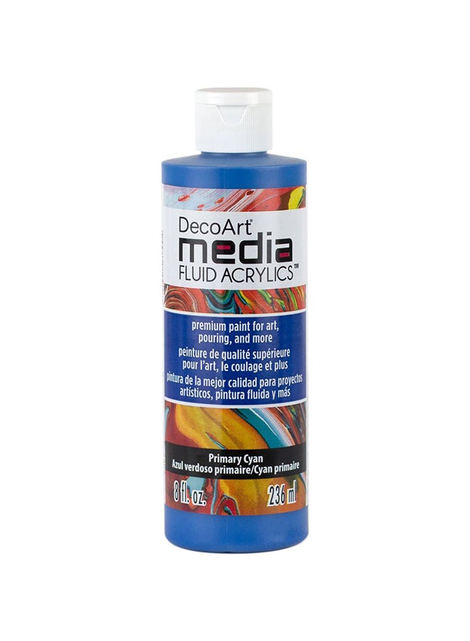 Deco Art - Media Fluid Acrylic Paint Primary Cyan - Image 1
