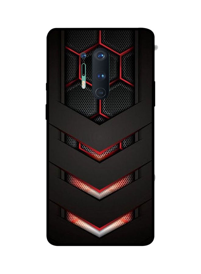 Theodor - Protective Case Cover For Oneplus 8 Pro Black/Red - Image 1