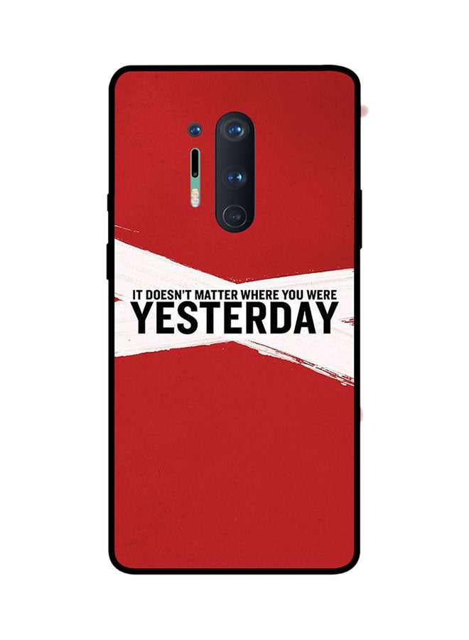 Theodor Protective Case Cover For Oneplus 8 Pro Red/White/Black