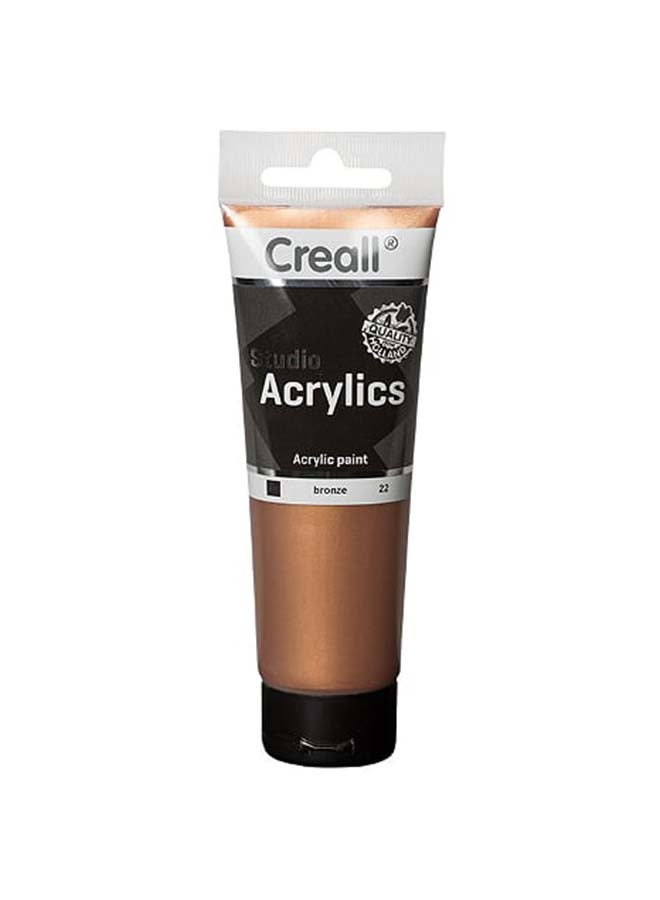Creall Studio Acrylic Colour Tube 120ml Metallic Bronze  - Image 1