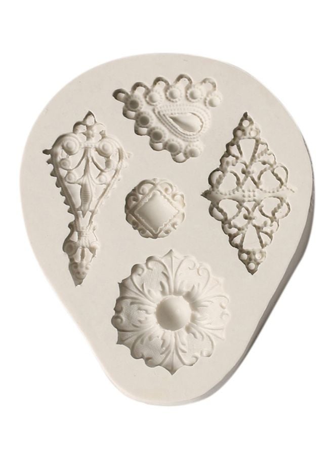 Silicone Cake Decorating Mold Beige 8.9x7.5x1.1cm  - Image 1