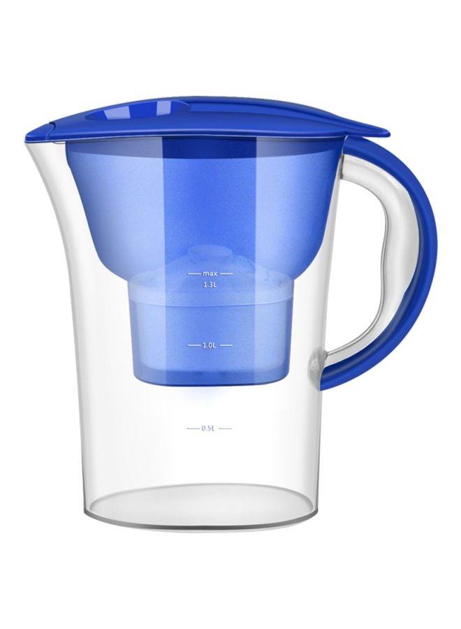 Activated Charcoal Water Filter Pitcher Blue/Clear 27X11X26centimeter  - Image 1