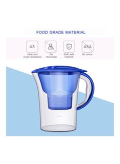 Generic Activated Charcoal Water Filter Pitcher Blue/Clear 27X11X26centimeter  - Image 5