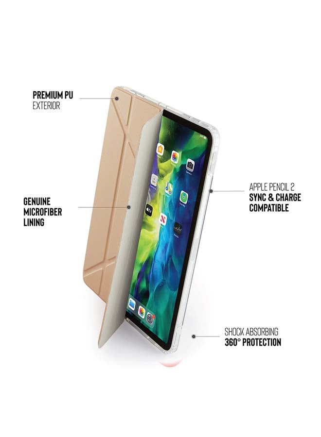 Pipetto 5-In-1 Protective Case Cover For Apple iPad Pro 11-Inch (2020) Champagne Gold and Clear - Image 2