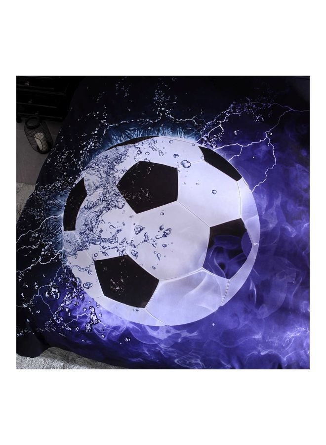 3-Piece Football Court Printed Daybed Set Polyester Blue/Black/White  - Image 5