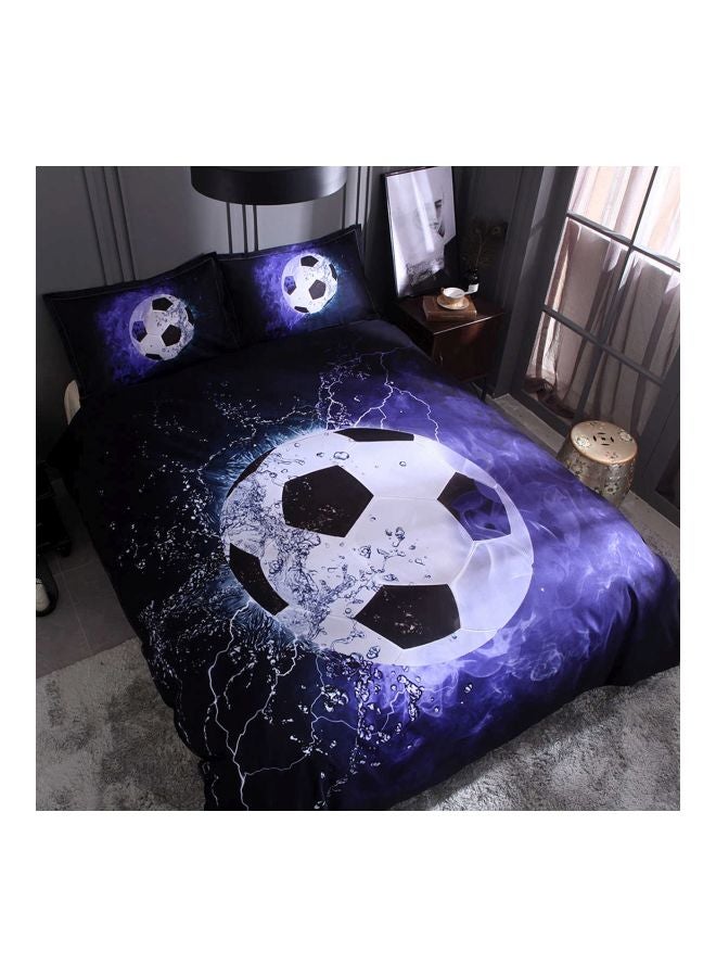 3-Piece Football Court Printed Daybed Set Polyester Blue/Black/White  - Image 4