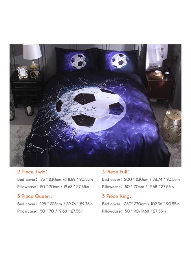 3-Piece Football Court Printed Daybed Set Polyester Blue/Black/White  - Image 5